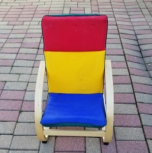 Gans kids multicolor cotton recliner/rocker chair